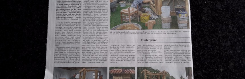 Artikel in Zeitung "Die Glocke"